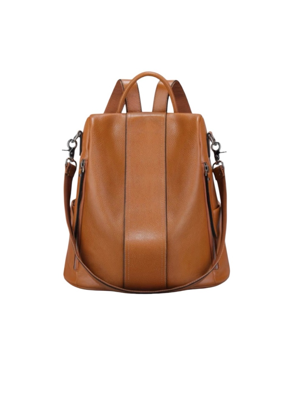 S-ZONE Leather Backpack Purses for Women Antitheft Rucksack Shoulder Bag Medium